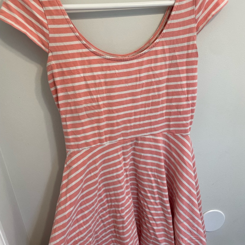 Pink and White Striped Dress
